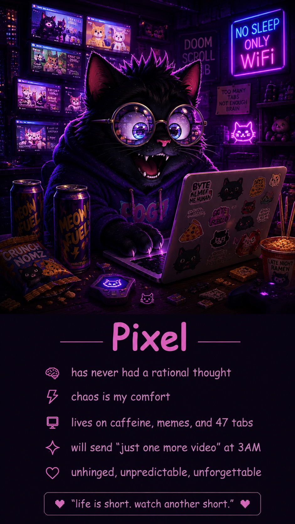 Pixel character art.